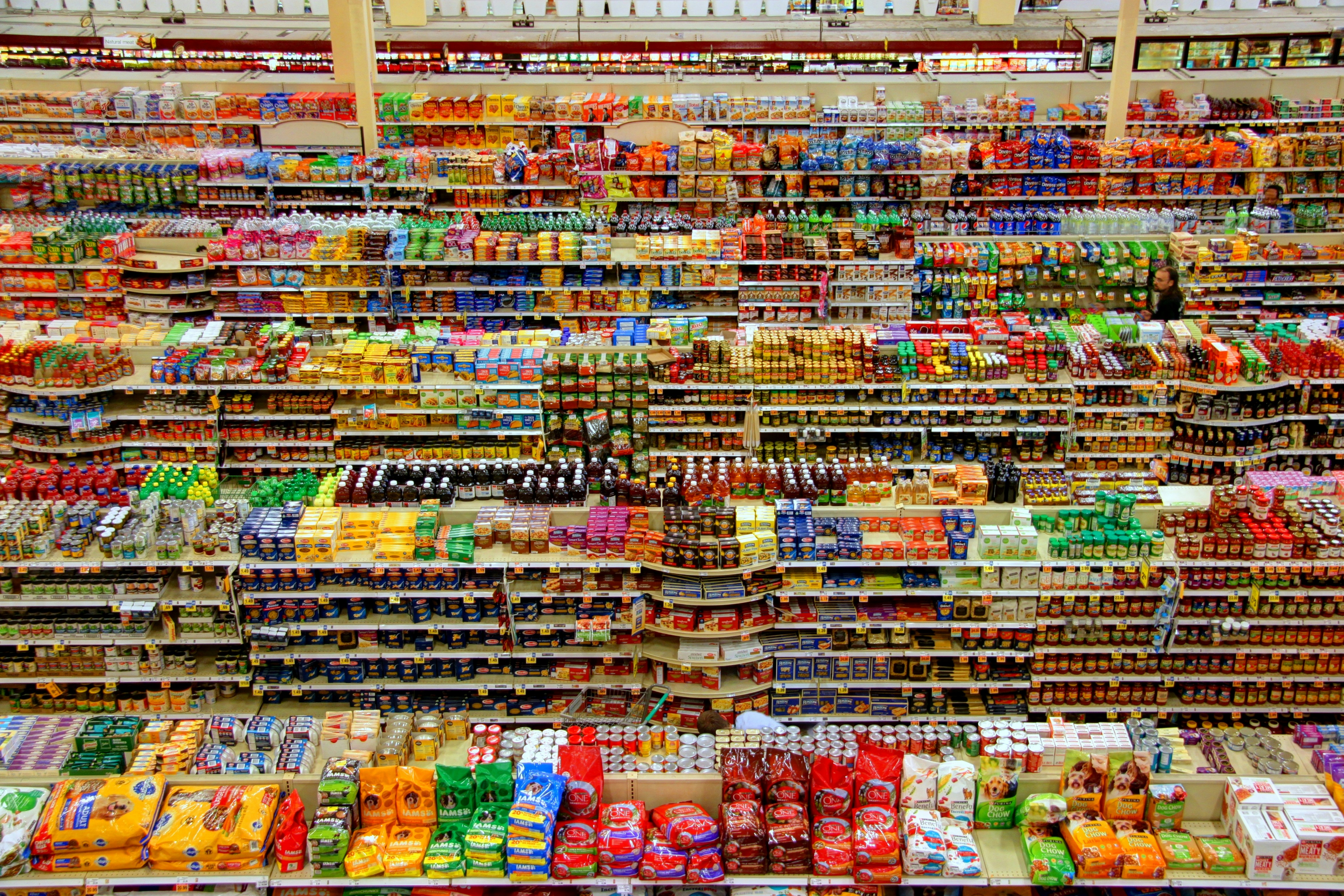 Verpakkingen in de supermarkt